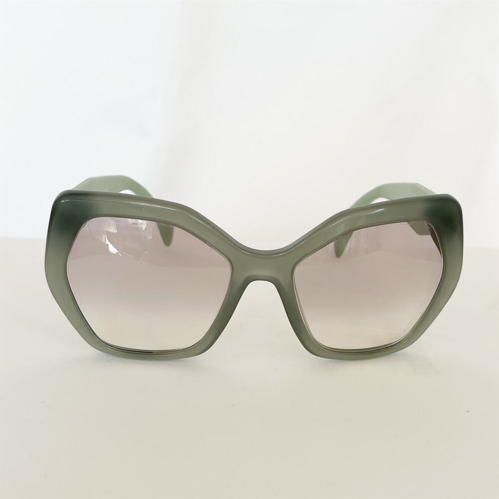 PRADA Women Sunglasses SPR 16R UEI-4P2 Opal Dark Green Grey Gradient